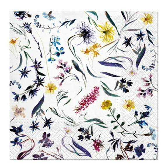 Keep Unique Floral Disposable Paper Luncheon Decoupage Napkins, Assorted Color, 20/Pack