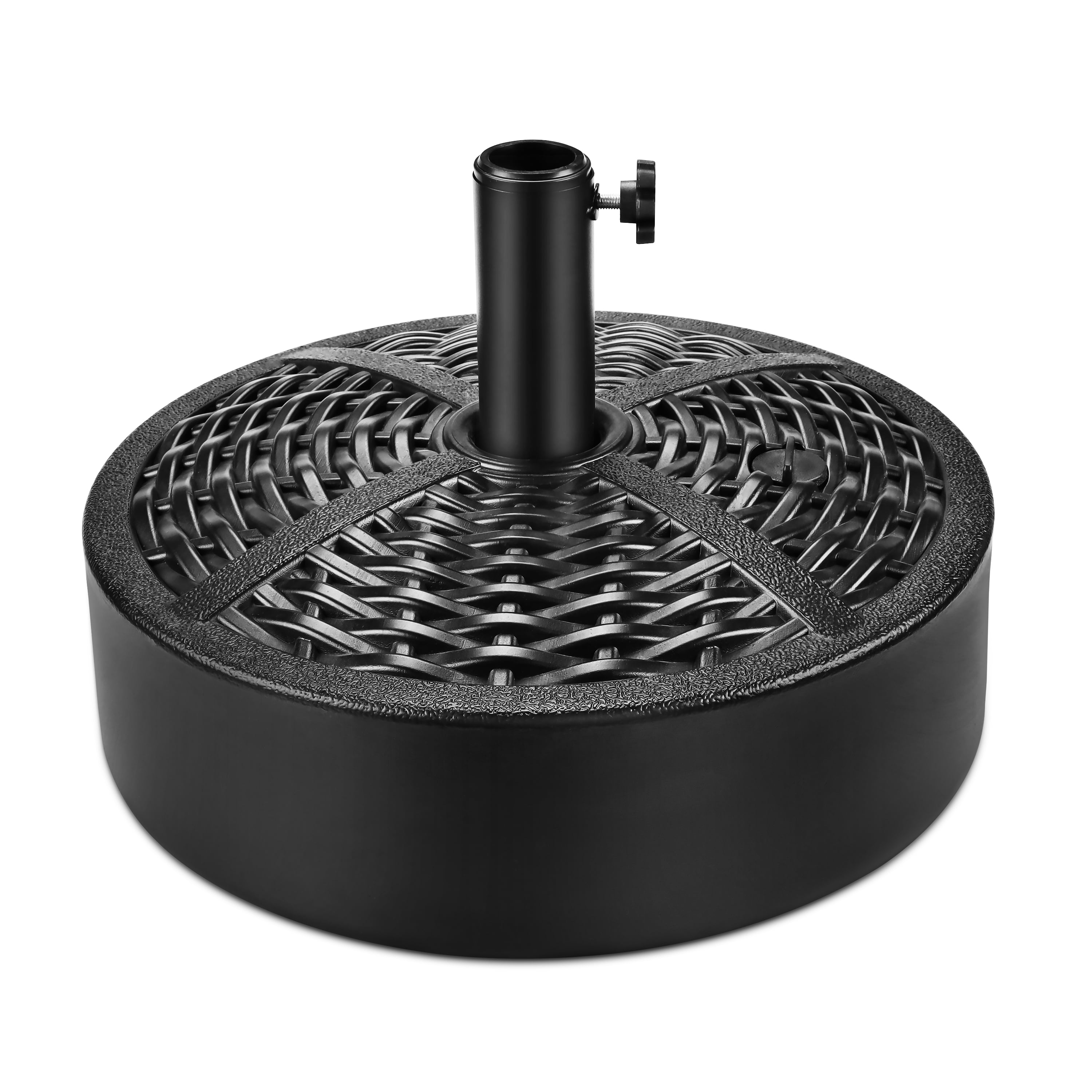 Scafild 50lbs Round Fillable Heavy Duty Plastic Patio Umbrella Base Stand for Patio Outdoor
