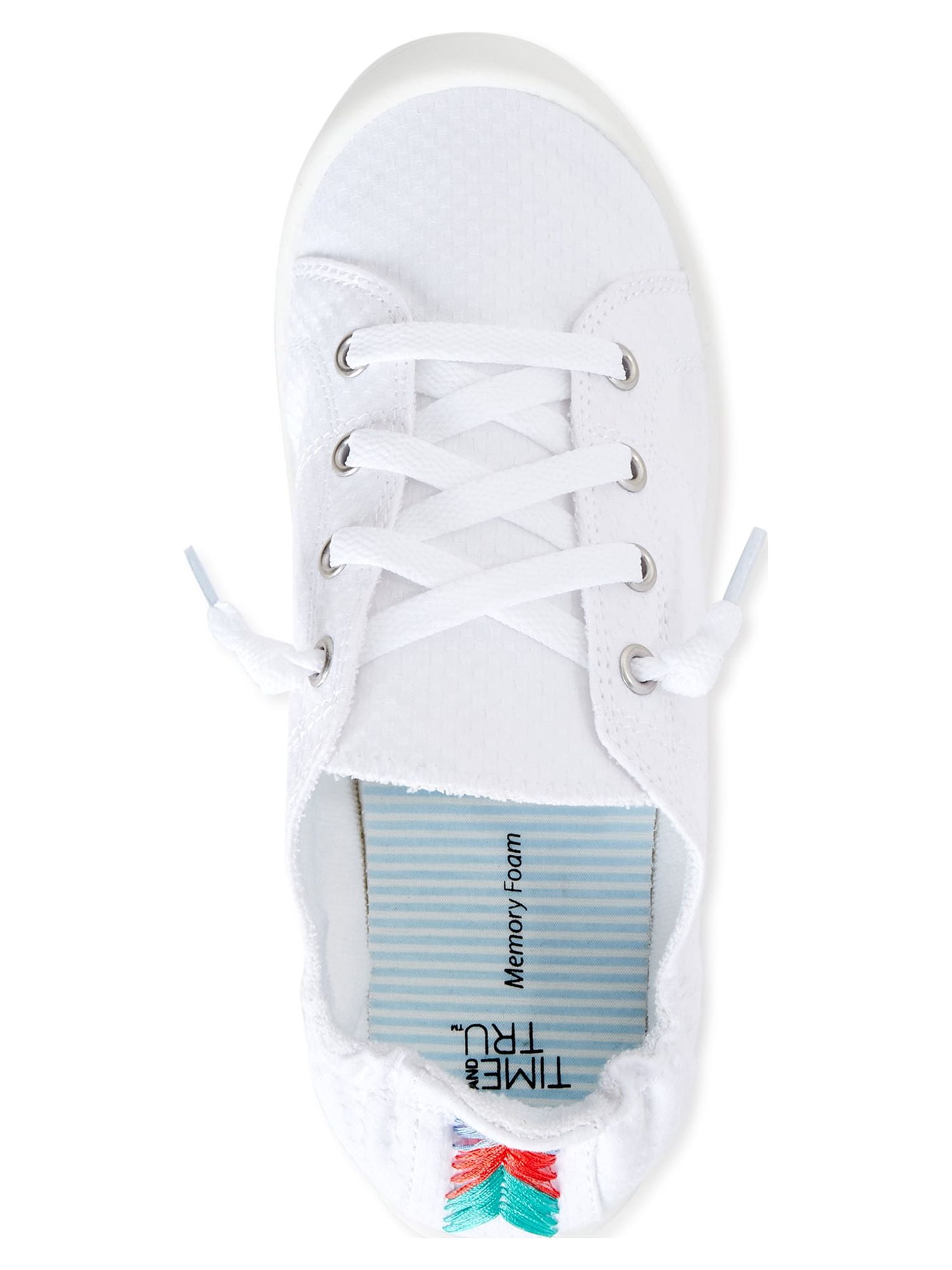 Time and Tru Women's Scrunch Back Slip On Sneakers, Sizes 7-12, Wide Width Available