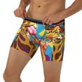 thumbnail image 3 of Cauagu Colorful Giraffes with Drinks Print Men's Boxer Briefs, Funny & Cute Underwear Elastic Waistband Briefs Ideal Gift for Men,1-Pack, 3 of 7