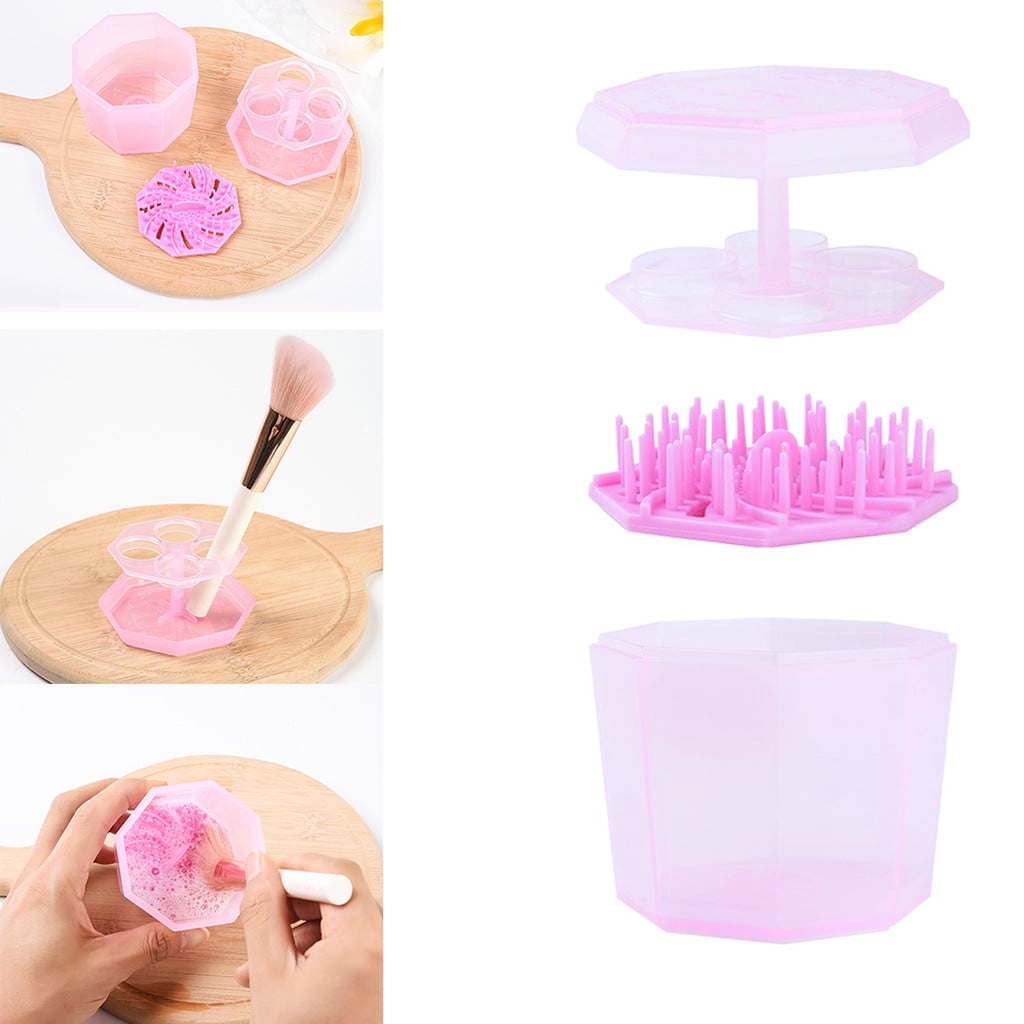 TKing Fashion Silicone Makeup Brush Cleaner Pad Washing Board Cleaning Mat Hand Tool