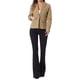 thumbnail image 2 of Chaqueta de mezclilla lavada de manga larga con botones y solapa para mujer Inspire Chic L color caqui, 2 of 6