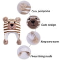 thumbnail image 3 of Gorro para bebé, gorro con forro polar de invierno, orejeras tejidas, gorros para niños, gorros para bebés y niñas con pompón, 3 of 6