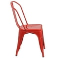 thumbnail image 3 of Red Metal Indoor-Outdoor Stackable Chair, 3 of 9