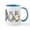 White/Blue Inside, variant on CafePress - Three 3 Cats Large Mug - 11 oz Ceramic Mug - Novelty Coffee Tea Cup