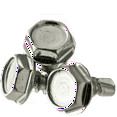 thumbnail image 1 of #10 x 2 1/2" Self-Drilling Screws / Unslotted / Hex Washer / Steel / Zinc Plating / #3 Point (Quantity: 1000 pcs), 1 of 1