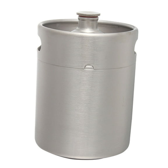 veasfak Culinaire en Fût d'Acier Inoxydable, Culinaire Portatif pour Bière, Baril de Bière Artisanal 5 L