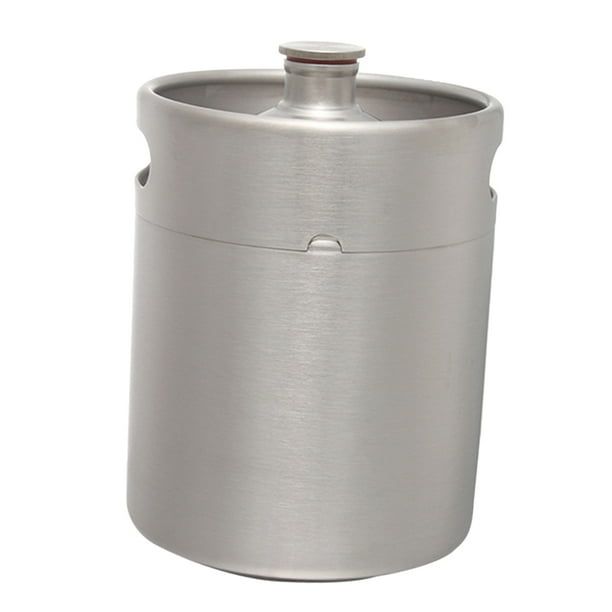 Barril presurizado de 5 litros de capacidad, barril de cerveza con presión ajustable para camping y picnic. 5L
