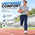 thumbnail image 6 of DARESAY Men’s Lightweight Mesh Jogger Pants 3-Pack, Quick-Dry Athletic Workout Pants with Pockets & Drawstring Waist, Sizes S-3XL, 6 of 8