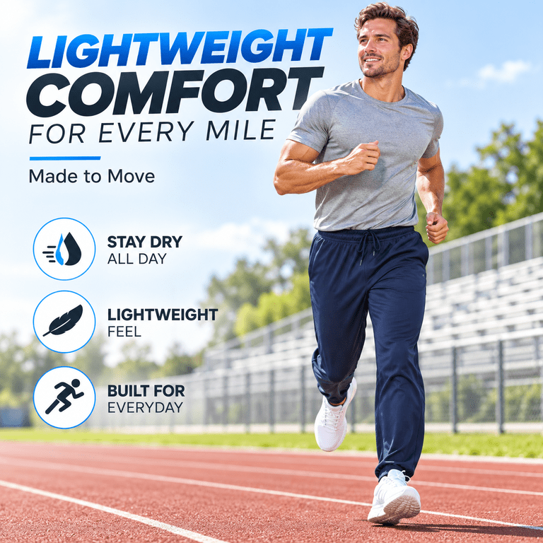 Daresay Men's Lightweight Mesh Jogger Pants, 3-Pack photo 6