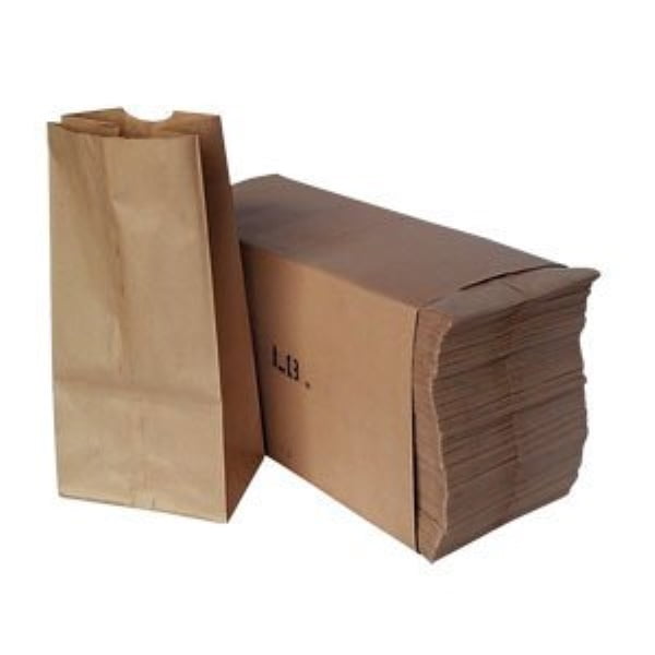 paper lunch bags, paper grocery bags, durable kraft paper bags, pack of 500 bags (6lb, brown