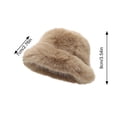 thumbnail image 4 of Lumtrix Faux Fur Winter Hats For Women Winter Christmas Stocking Stuffers Fluffy Solid Color Cap Khaki One Size, 4 of 5