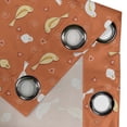 thumbnail image 4 of Ambesonne Vintage Grommet Curtain, Birds with Heart Shapes, 50" x 72", Orange Yellow White, 4 of 6