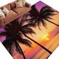thumbnail image 2 of 5'x8' Area Rugs, Summer Beach Indoor Outdoor Area Rug for Living Room Bedroom, Ocean Orange Sunset Shoreline Seascape Washable Bathroom Rugs Kitchen Floor Carpet Mats Home Decor Aesthetic, 2 of 8