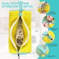 thumbnail image 5 of Shoe Washing Machine Bag Reusable Sneaker Washing Bag with Built-in Fluffy Brushes for 360° All-Around Cleaning, Laundry Shoe Bag is Designed for Washer and Dryer （Yellow 2pcs）, 5 of 7