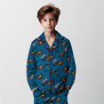 thumbnail image 2 of Conjunto de pijama Hot Wheels para niño, de 2 piezas, de franela, estilo azul, 2 of 4