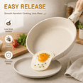 thumbnail image 5 of NULAS 22 Piece Pots and Pans Set Non Stick, Stackable RV Kitchen Cooking Set , Cookware Set with Detachable Handle, Dishwasher Safe, Oven Safe, Cream White, 5 of 7