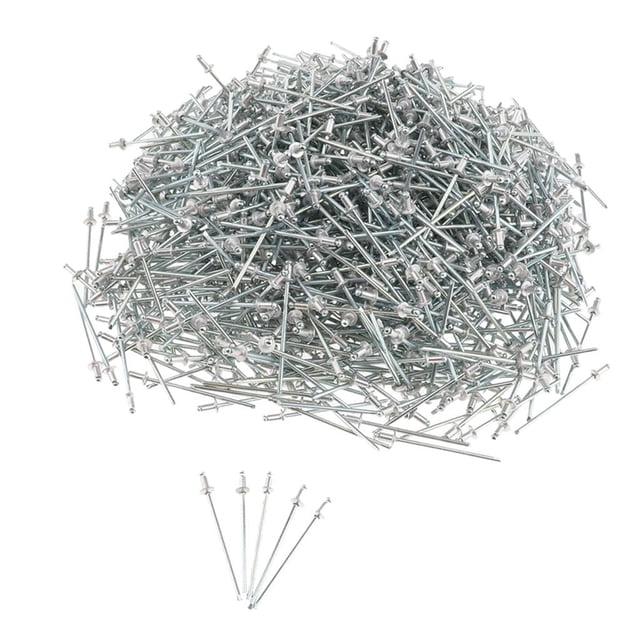 Vensio -1000Pcs Stainless Steel Open End Rivets with Dome Head, 2.4mm Diameter Heavy Duty Fasteners for Metal Wood and Wet Environments, Waterproof Hardware Kit