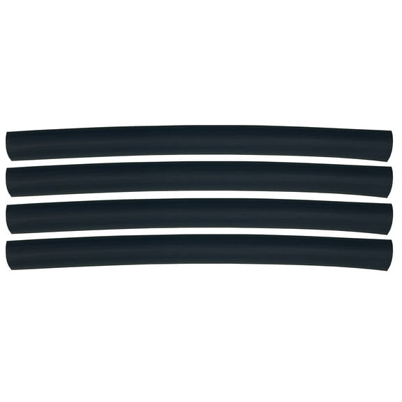 Flexible Dual Wall Adhesive-lined Heat Shrink Tubing 3:1 Black 3/8" ID - 12" Inch 4 Pack