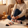 thumbnail image 6 of Evdexr Halloween Fuzzy Socks for Women Soft Cozy Slipper Fluffy Warm Fleece Socks Winter 2026 Sleeping Lounge Causal Sock, 6 of 6