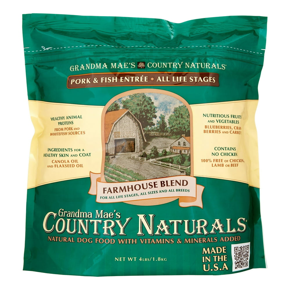 Grandma Mae's Country Naturals FarmHouse Blend Dry Dog Food, 4 Lb