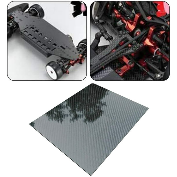 Tablero Fibra Carbono 3K 75*125mm Material Hecho A Mano DIY Tablero Fibra Carbono Alta Resistencia Modelo Juguete DIY Materia Avión (superficie Brillante 1 5mm)