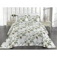 thumbnail image 2 of Ambesonne Leaf Print Quilted Bedspread Set 3 Pcs, Leaves Simple Branches, Queen, Reseda Green and Pale Brown, 2 of 4