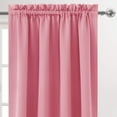 thumbnail image 3 of Bxaolu Blackout Curtains for Bedroom 54 Inches Long - Room Darkening Heat Insulated Blocking Rod Pocket Window Drapes for Room, 2 Panels, 38 x 54 Inch, Pink, 3 of 9