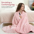 thumbnail image 5 of Anjee Weighted Blanket for Adults, 15lbs Heavy Blankets Great for Relieve Stress, Perfect Gift for Family and Friends, 60x80 inches Pink, 5 of 11