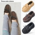 thumbnail image 6 of NCCB Boy's Moccasin Slippers Memory Foam Nonslip Indoor Outdoor shoes Brown 10, 6 of 6