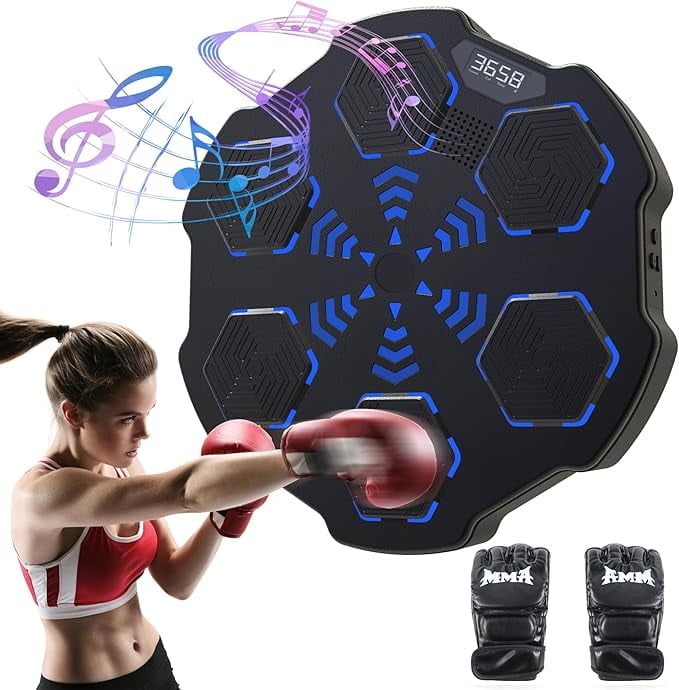 Home Bluetooth Wall Smart Electronic  with Boxing Gloves  Music Boxing Machine