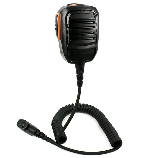 Waterproof Speaker Mic IP54 Rated Quality Audio, 360° Rotating Clip for Security Personnel