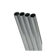 Aluminum Round Tube, Aluminum, 6061-T6 Alloy Type, 1 ft L.