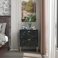 thumbnail image 3 of Boyel Living Nightstand with 2 Drawers, Modern Night Stand End Table Wood Bedside Table for Living Room Bedroom, Black, 3 of 8