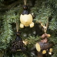 thumbnail image 2 of Set of 3 Whimsical MOOSE & BEAR Woodland Christmas Ornaments, by Slifka, 2 of 2