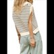 thumbnail image 3 of Suéteres de Verano para Mujer 2025, Cuello en V, Mangas , Suéter Sin Mangas, Chaleco, Color Albaricoque, L, 3 of 6