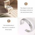 thumbnail image 2 of DESIGNICE Gold Bangles for Women Geometric Design Silver Bangle Bracelets Opening Silver Cuff Bracelets for Women Gifts for Girlfriend Silver, 2 of 7