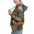 thumbnail image 2 of Lsque Mountain Cows Flower Stream Pattern Casual Women's Hoodie,Hooded Sweatshirt with Kangaroo Pocket,Pullover Hoodie with Eye-catching Drawstrings-Small, 2 of 7