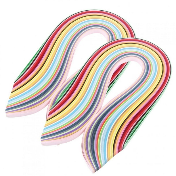 Tiras de papel para filigrana multicolor (720 unidades) en 36 colores, 540 mm de largo y 5 mm de ancho.