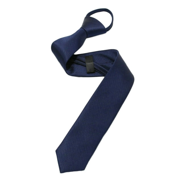 kurtrusly Hommes Garçons Cravate Rétro Étroite Cravate Fine Cravate Pratique Corde à Tirer Cravate pour Mariage Fête Boîte de Nuit Marié Fête Robe Bleu Marine