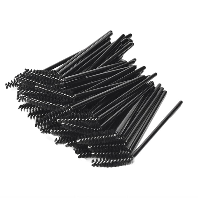 Vogacara 50 piezas de cepillo para pestañas de un solo uso, rizadores de varita, accesorios de limpieza de plástico, cepillos para cejas, Type7 NO7