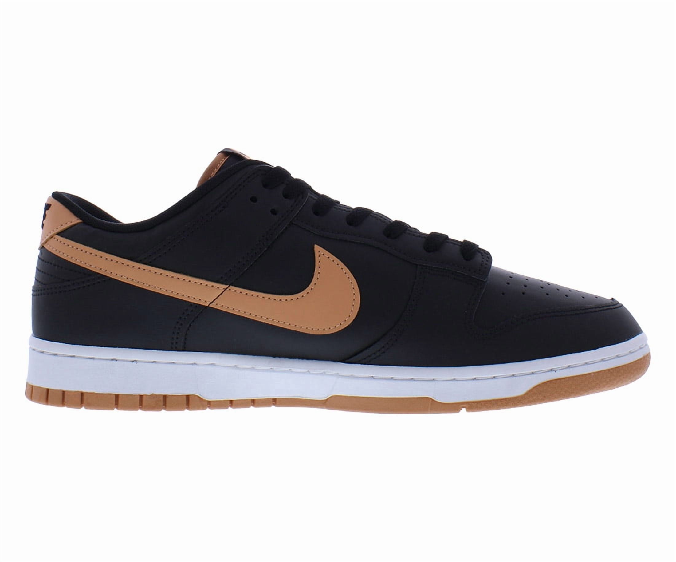 Nike Dunk Low Retro Mens Shoes Size 9.5, Color: Black/Amber Brown/Black/White