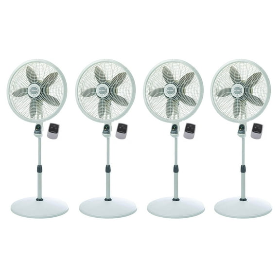 Lasko 18 Inch Elegance Performance Oscillating Pedestal Fan w/ Remote (4 Pack)