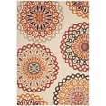 thumbnail image 2 of SAFAVIEH Veranda Axum Geometric Indoor/Outdoor Area Rug, 6'7" x 9'6", Cream/Red, 2 of 7