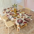 thumbnail image 5 of Footballs and Autumn Fall Leaves Pattern Rectangle Tablecloth 60"x102",Waterproof Polyester Rectangle Table Cloth, Wipeable Spillproof Polyester Tablecloth for Dining, Camping, Indoor and Outdoor, 5 of 6