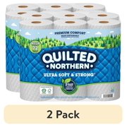 (2 pack) Quilted Northern Ultra Soft & Strong Toilet Paper, 18 Mega Rolls