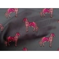 thumbnail image 4 of oneOone Popeline de Coton Tissu Imprimé à Blocs de Chevaux 1 Yard 42 Pouces de Large, 4 of 4