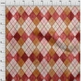 thumbnail image 4 of oneOone Silk Tabby Rust Brown Fabric Argyle Craft Projects Decor Fabric Printed By The Yard 42 Inch Wide, 4 of 4