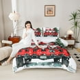 thumbnail image 4 of Homewish Xmas Cartoon Gnome 2pcs Bedding Comforter Set For Teens Boys Girls,Red Black Plaid Truck Twin Comforter Sets,Merry Christmas Breathable Bedding Set,Ultra Soft Home Decor,Reversible, 4 of 8