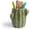 Light green, variant on Ceramic Cactus Pen Holder, Cactus Decor Cute Pencil Holder, Makeup Brush Holder for Home, Office Desk Accessories( Dark Green Cactus)